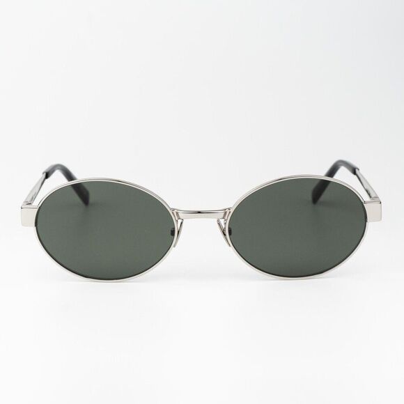 Saint Laurent Women Sunglasses Silver Grey Oval SL692 002 BRAND NEW main image 5